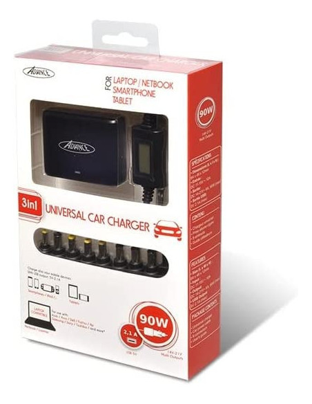 Cargador universal LCD POWERUP Mini de 90W