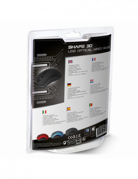 Mouse USB cablato SHAPE 3D