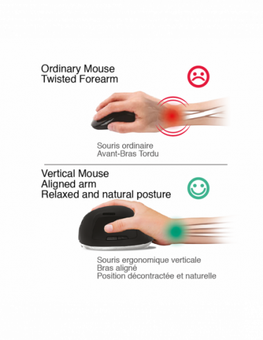 VERTICAL PLUS Mouse senza fili RF 2.4...