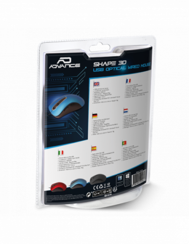 Mouse USB cablato SHAPE 3D