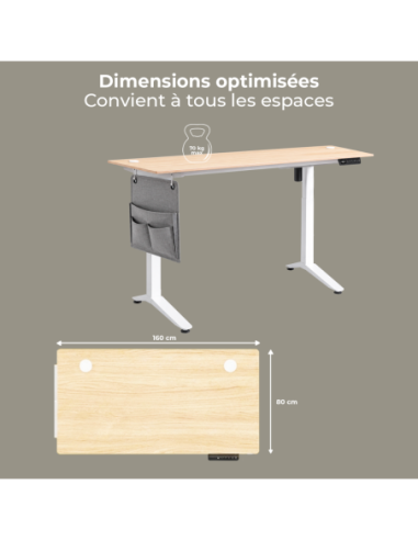 FLEXDESK LIGHT OAK 160